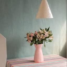 Ceramic Plug in Pendant Light. Hanging Cone, Overhead Chandelier - thumbnail 2