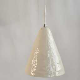 Ceramic Plug in Pendant Light. Hanging Cone, Overhead Chandelier - thumbnail 4