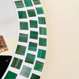 Everglades Round Green Mosaic Mirror - thumbnail 2