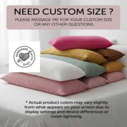 2 Organic Muslin Pillowcases Soft Cotton Gauze Sham, Queen, King, Body, Lumbar - thumbnail 3