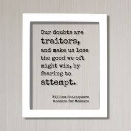 Shakespeare Quote Print - Measure For Measure, Framed Acrylic Art - thumbnail 2