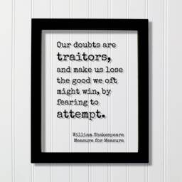 Shakespeare Quote Print - Measure For Measure, Framed Acrylic Art - thumbnail 1
