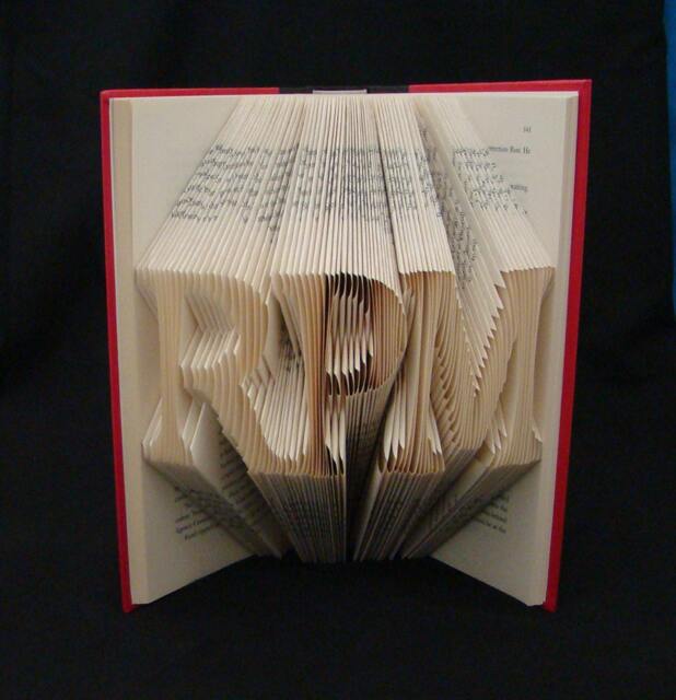 3 Letter Names Words Initials Friendship Folded-Book Art Sculpture - image 1