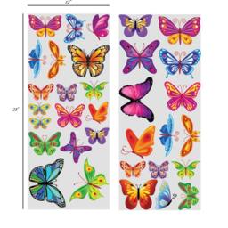 Easy Peel & Stick Instant Home Decor Wall Sticker - Colorful Butterflies Nursery Decals #3005 - thumbnail 2