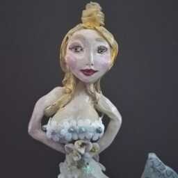 Mermaid in Wedding Dress Sculpture - thumbnail 2