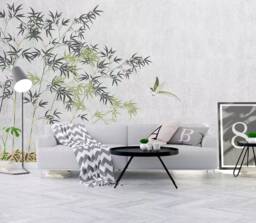 Bamboo Bird Wall Mural, Chinese Decor, Peel & Stick Wallpaper