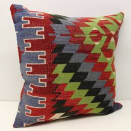 Handmade Kilim Pillow Cover 20x20, Retro Novelty Home Decor - thumbnail 2