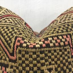 Vintage Turkish Kilim Pillow Cover, Handwoven Linen Cushion, 16x16 - thumbnail 2