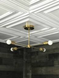 Ardor Modern 4 Light Sputnik Mid Century Industrial Chandelier