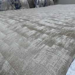 Taupe Gold Quilted Bed Runner Textured Luxury Scarf For Double - King/Neoma By Ashley Wilde - thumbnail 3
