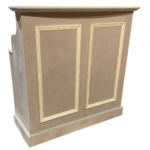 Unpainted Reception Desk - French Style Shabby Chic With Skirting Detail - image 1
