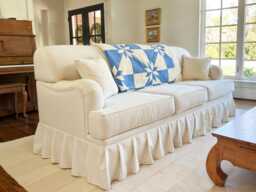 Handmade Cotton Linen Sofa Cover, Custom Size