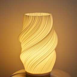 3D Printed Table Lamp, Home Art Decoration, Bedroom Minimalist Lighting For Modern Interiors, Housewarming Gift - thumbnail 4
