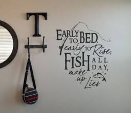 Fisherman Quote Vinyl Wall Decal Fishing Home Decor - thumbnail 1