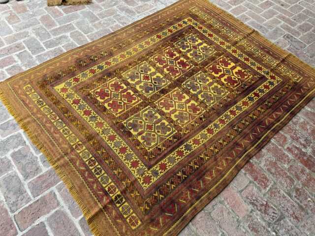 6x8 Handwoven Afghan Wool Kilim Rug - Boho Tribal Geometric Flatweave Carpet -Perfect Accent Area For Living Room, Bedroom, Office Decor - image 1