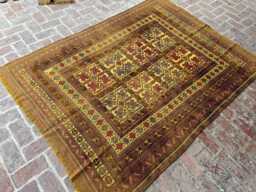 6x8 Handwoven Afghan Wool Kilim Rug - Boho Tribal Geometric Flatweave Carpet -Perfect Accent Area For Living Room, Bedroom, Office Decor - thumbnail 1