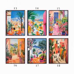 Iran Travel Poster Set, Iranian Prints, Floral Art, Islamic Decor, Folk Art Poster, Gallery Wall, Gift, A1/A2/A3/A4 - thumbnail 3