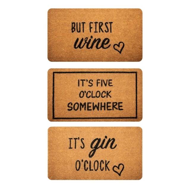 Fun Coir Door Mat - Funny Wine Gin Doormat House Warming Gift, New Home Door Mat Indoor By Lpdoormats - image 1