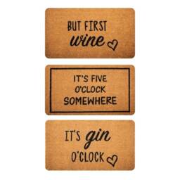 Fun Coir Door Mat - Funny Wine Gin Doormat House Warming Gift, New Home Door Mat Indoor By Lpdoormats - thumbnail 1