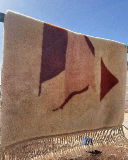 White & Pink Moroccan Rug, Soft Wool Rug, Berber Large Area Rug - image 1