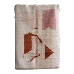 White & Pink Moroccan Rug, Soft Wool Rug, Berber Large Area Rug - thumbnail 4