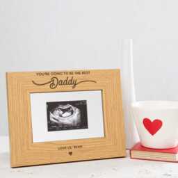 Personalised Engraved Baby Scan Photo Frame - Preganancy Gift For Dad To Be Ultrasound For New Daddy First Fathers Day Gifts - thumbnail 3