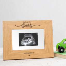Personalised Engraved Baby Scan Photo Frame - Preganancy Gift For Dad To Be Ultrasound For New Daddy First Fathers Day Gifts - thumbnail 2