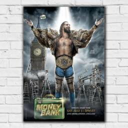 Wwe Print - Money in The Bank Seth Rollins Poster Wrestling Wall Art - thumbnail 2
