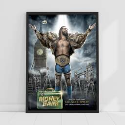 Wwe Print - Money in The Bank Seth Rollins Poster Wrestling Wall Art - thumbnail 1