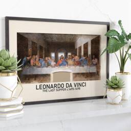 Leonardo Da Vinci The Last Supper 1495 Printed Wall Art A3 A4 Classic Renaissance Iconic Painting Decor Gift - thumbnail 2