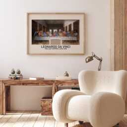 Leonardo Da Vinci The Last Supper 1495 Printed Wall Art A3 A4 Classic Renaissance Iconic Painting Decor Gift - thumbnail 3