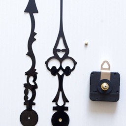 Diy Clock Mechanism + Extra-Long, Large, Chiseled Hands - 25/30cm - thumbnail 2