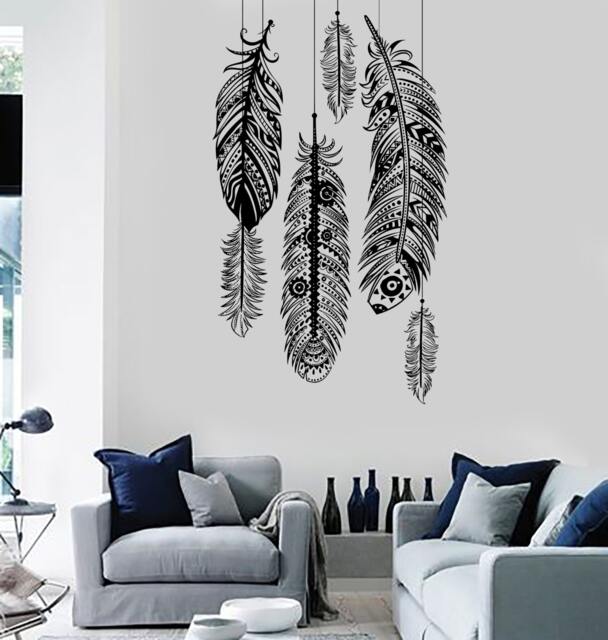 Wall Art Mural Feather Romantic Dream Catcher Bedroom Amazing Decor Z1487Dz - image 1