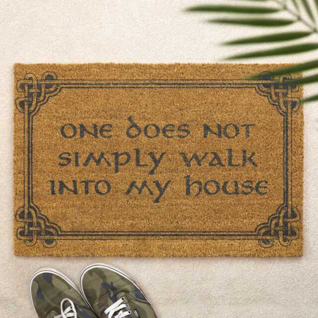 One Does Not Simply Walk Into My House Brush Doormat Front Door Mat Back Couple's Gift Friends - image 1
