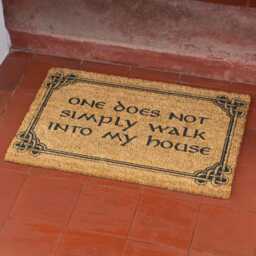 One Does Not Simply Walk Into My House Brush Doormat Front Door Mat Back Couple's Gift Friends - thumbnail 3