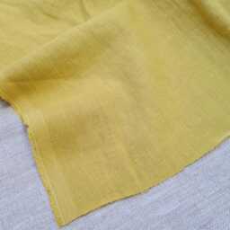 Yellow Linen Pillowcases Washed Fabric - thumbnail 3
