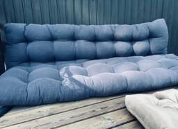 Large Tufted Linen Floor Cushion Bench Pillow, Sofa Cushion