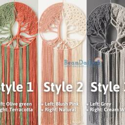Large Tree Of Life Macrame Wall Hanging, Dreamcatcher, Modern Art, Living Room Decor, Boho Home Decor W17 - thumbnail 3