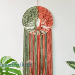 Large Tree Of Life Macrame Wall Hanging, Dreamcatcher, Modern Art, Living Room Decor, Boho Home Decor W17 - thumbnail 4