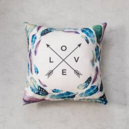 Feathers Love Pillow Cover, Cushion Covers, Cushion, Throw Pillow, Christmas Gift Idea, Baby Room