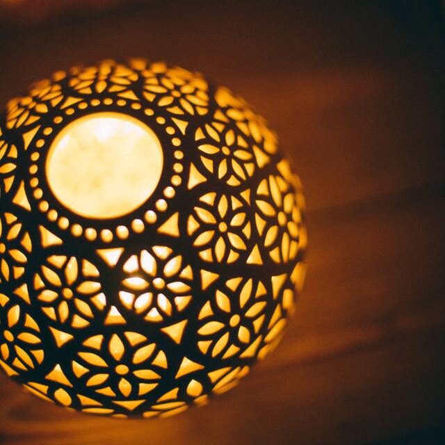 Floral Candle Lantern Scandinavian Wedding Table Centerpiece - image 1