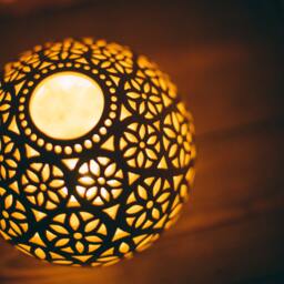 Floral Candle Lantern Scandinavian Wedding Table Centerpiece - thumbnail 1