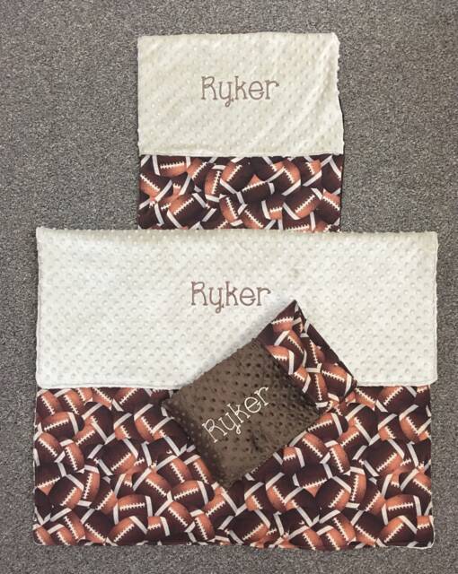 Football Nap Mat Cover, Blanket, Pillow & Case - image 1