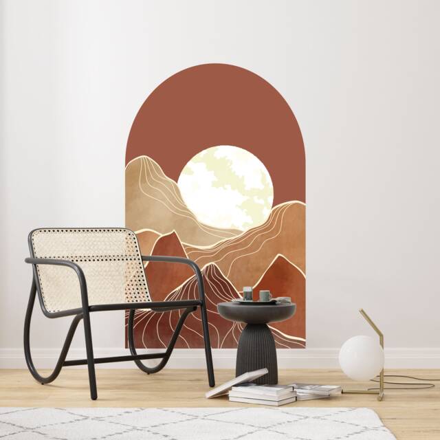 Abstract Arch , Headboard Cover Decal Scenery Art Landscape Wall Mural - Thevinylcreations - image 1