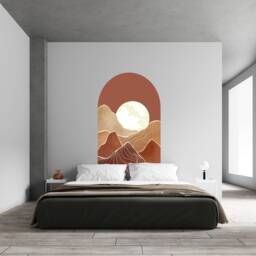 Abstract Arch , Headboard Cover Decal Scenery Art Landscape Wall Mural - Thevinylcreations - thumbnail 2