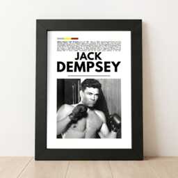 Jack Dempsey Boxing Poster Vintage Fight Art Print - thumbnail 1