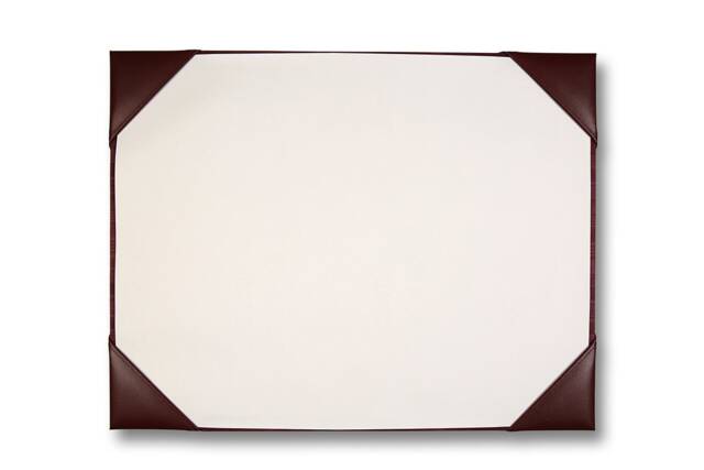 Leather Desk Blotter Four Corner Style, Finecell Grained - image 1