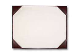 Leather Desk Blotter Four Corner Style, Finecell Grained