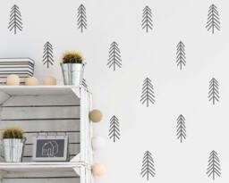 Tree Wall Decals - Nursery Decals, Pine Woodland Decor, Forest