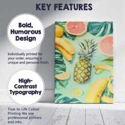 Tropical Pineapple Banana & Grapefruit Botanical Composition Canvas Wall Art Print Decor Picture Ready To Hang - thumbnail 2